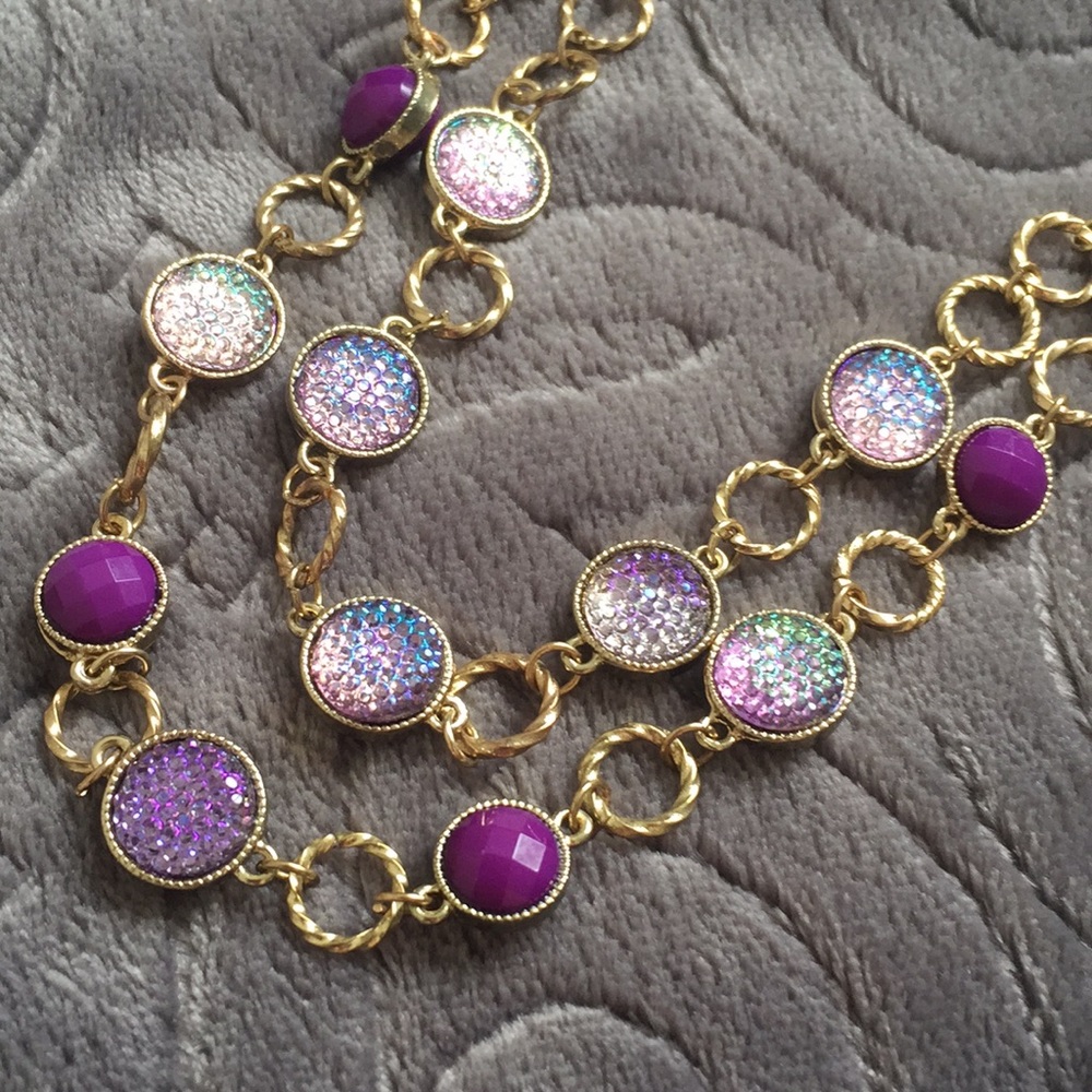 Charming Charlie’s Purple and Gold Necklace